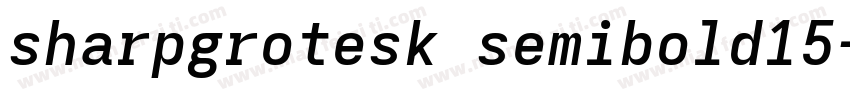 sharpgrotesk semibold15字体转换